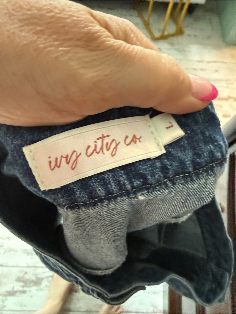 Ivy City Co Denim Skirt in denim NWOT - Picture 2 of 5